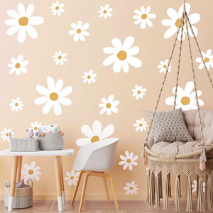 Daisy Wall Decal Flower Vinyl Wall Decals Floral Decals Peel and Stick Daisy Stickers for Kids Nursery Wall Art Bedroom