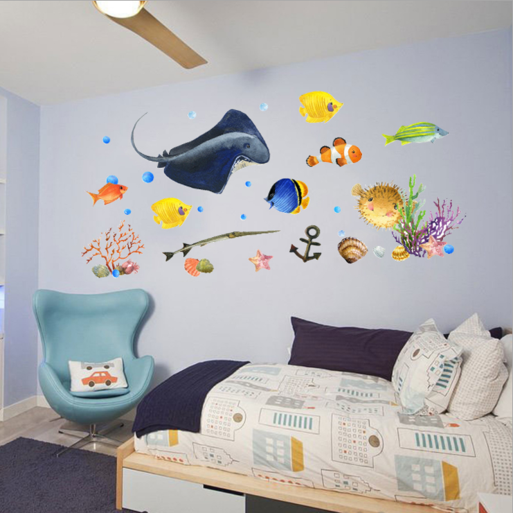 Marine Animals Removable Waterproof Wall Decor Children Room Decoration Sticker Decals