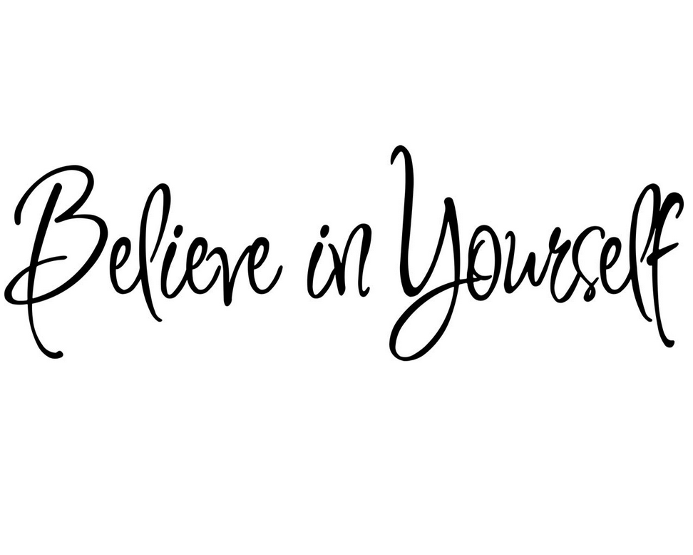 Believe in Yourself Decal Wall Quote Sayings Stickers Quotes Vinyl Inspirational Wall Decals Words Letters