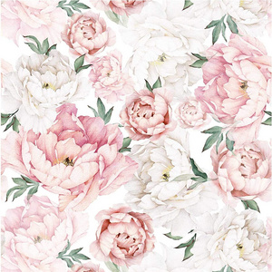 Floral Wallpaper/Wall Coating Peel and Stick Self Adhesive Removable Watercolor Floral Vinyl Flower Contact Paper for Home