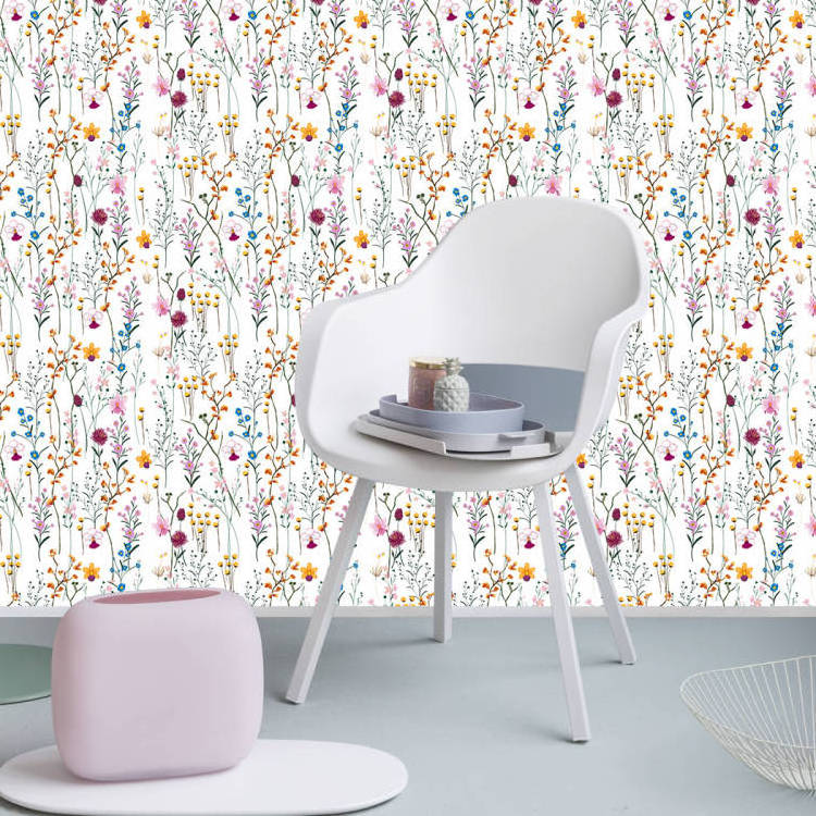 Vinyl  Farm Floral Peel and Stick Wallpaper Rolls Home Decorative Stickers Self Adhesive Wallpaper for Bedroom Living Room