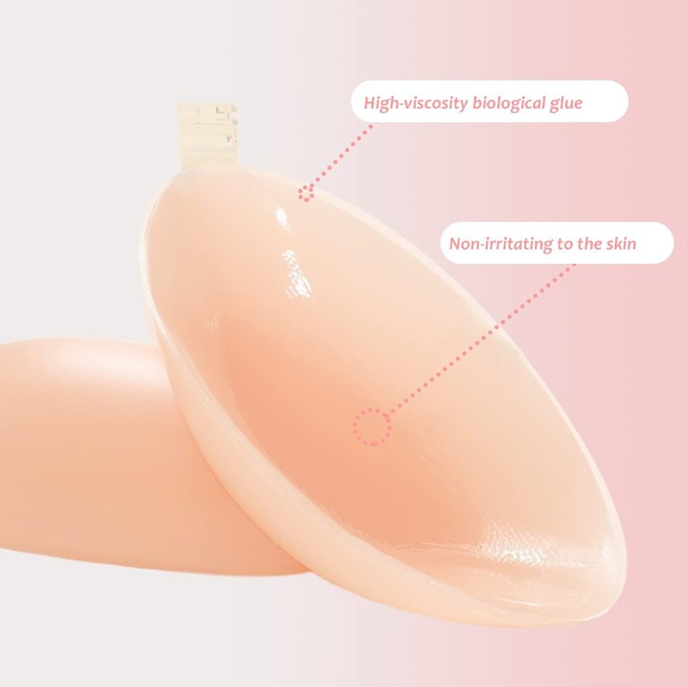 womens invisible adhesive push-up silicone bra stick on boob frontless backless strapless bra