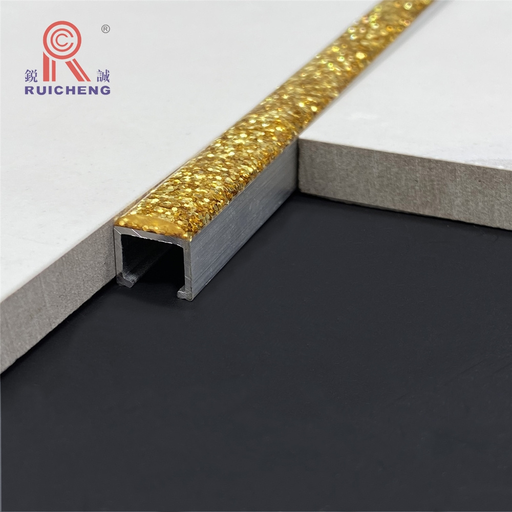 Golden Floor Border Furniture Flexible Transition Strips Tile Decorative Wall Edge Aluminum Metal Trim