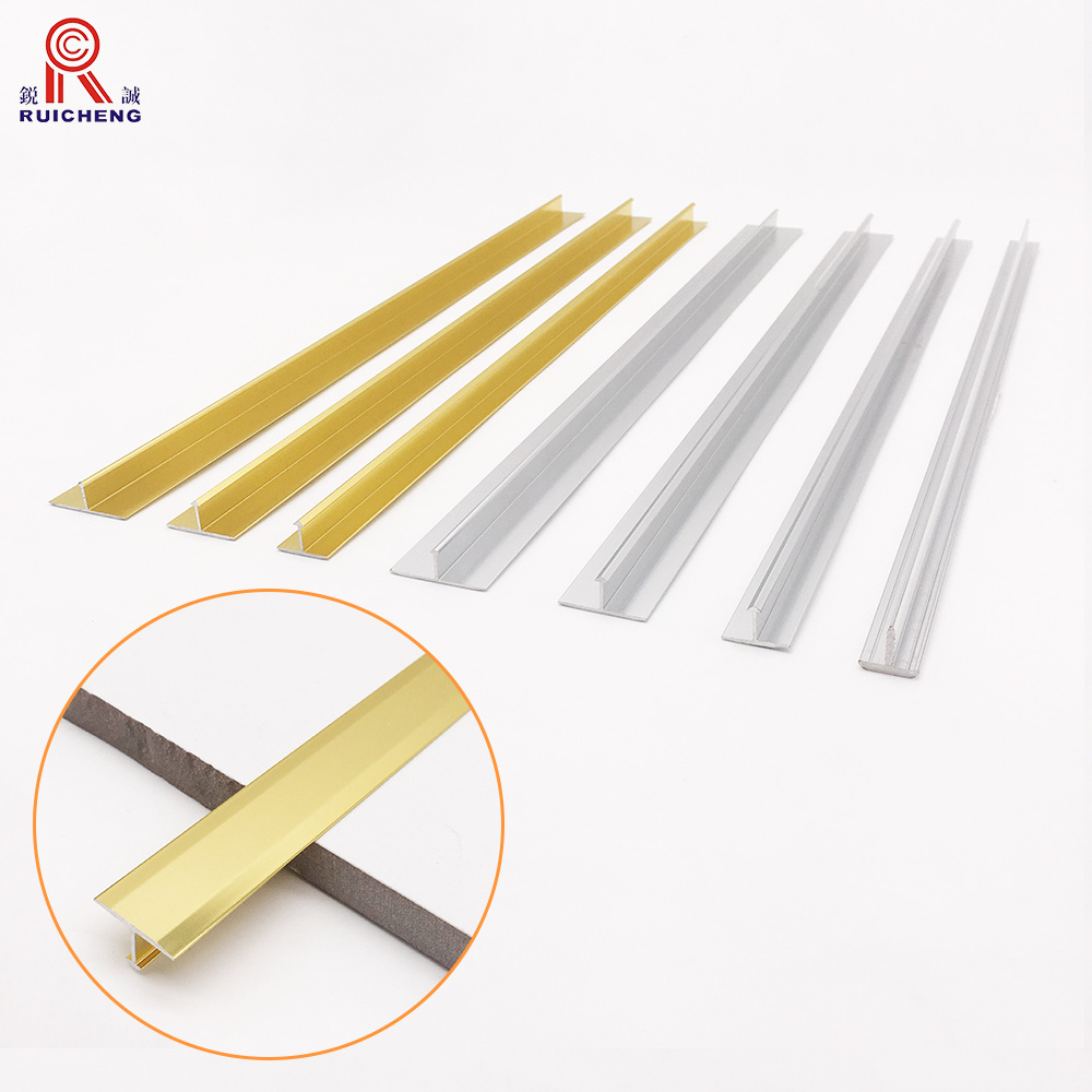 Floor Border Protection Metal T Shape Aluminum Tile Edge Trim Strip Standard Design Ceramic Extrusion Profile