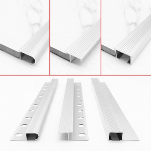 Factory OEM Logo Durable Tile Trim Anti-Slip Aluminum Staircase Edge Stair Nosing Strip