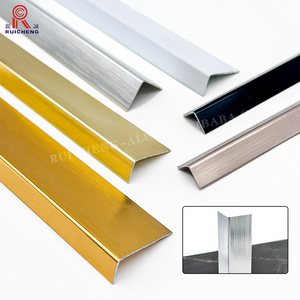 Ceramic Protection Extrusion Metal Profile Aluminum Powder Coated Gold Edge L Shape Angle Profile