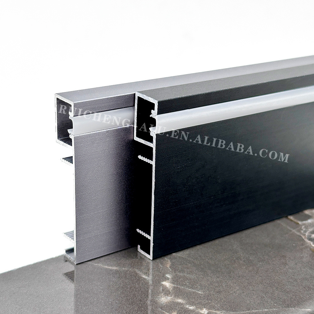 Indoor Baseboard Recessed Light Skirting Profile Strip Luminous Anodizing Aluminum Skirting Board With Led