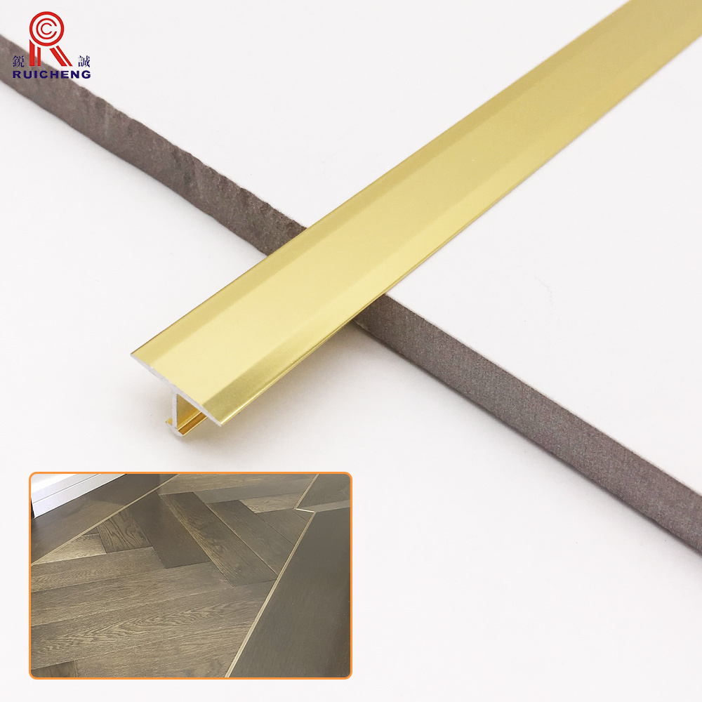 Floor Border Protection Metal T Shape Aluminum Tile Edge Trim Strip Standard Design Ceramic Extrusion Profile