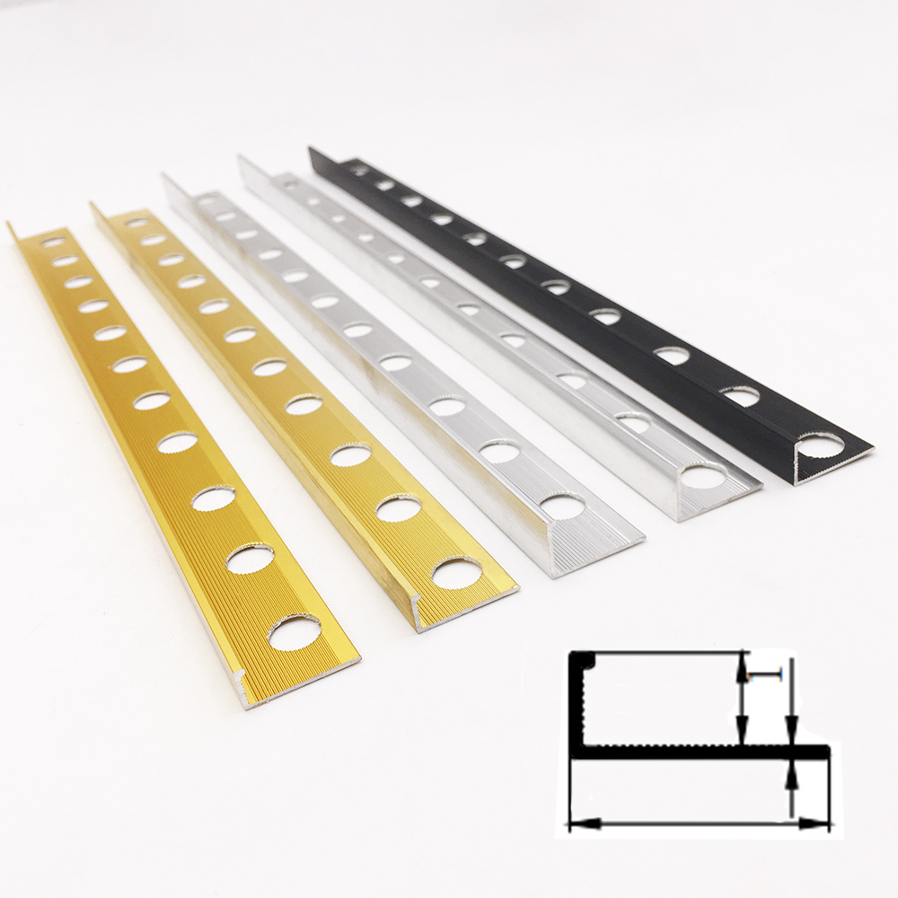 L Shape Profile Floor Ceramic Border Corner Edge Protector Border Strip Metal Angle Guard Aluminum Tile Trim