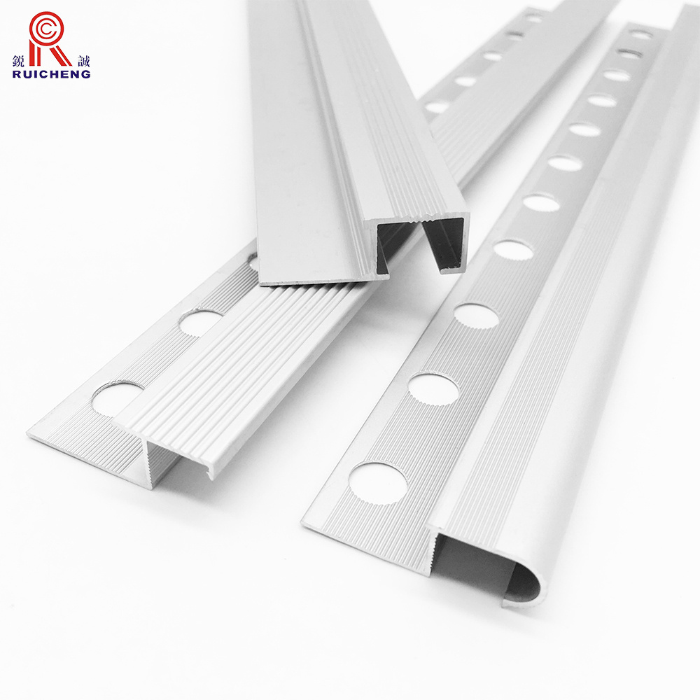 Outdoor Anti Slip Step Edging Stair Nosing Strips Floor Protection Aluminum Profile