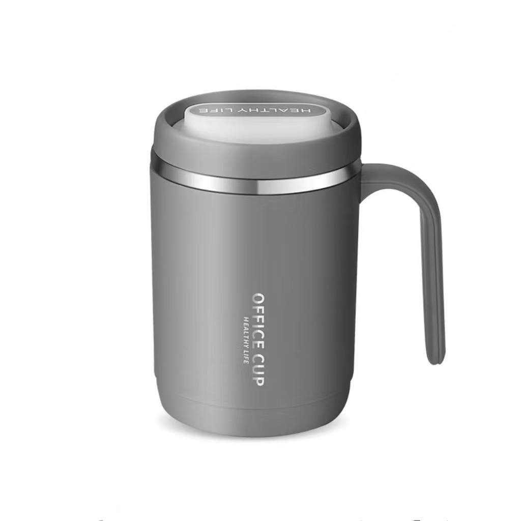 Wholesale 500ml double wall office cup 304 stainless steel coffee mug vacuum insulated tumbler with handle