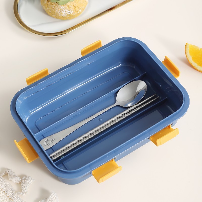 Simple style compartment with soup bowl lunch box 304 stainless steel sealed lunch box students with rice bento boxes