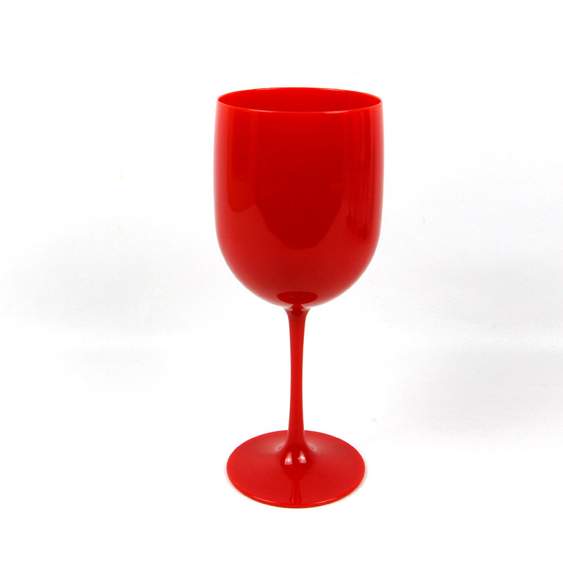 Wholesale PP Plastic Cups Reusable Wine Glasses White Champagne Glasses Red Plastic Cups Tall Glasses 480ml Gift