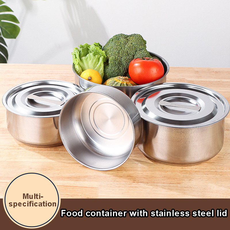 Wholesale Multi-Function 3/5PCS Stainless Steel Food container Cooking Basin Cookware Set Cooking Soup & Stock Pots