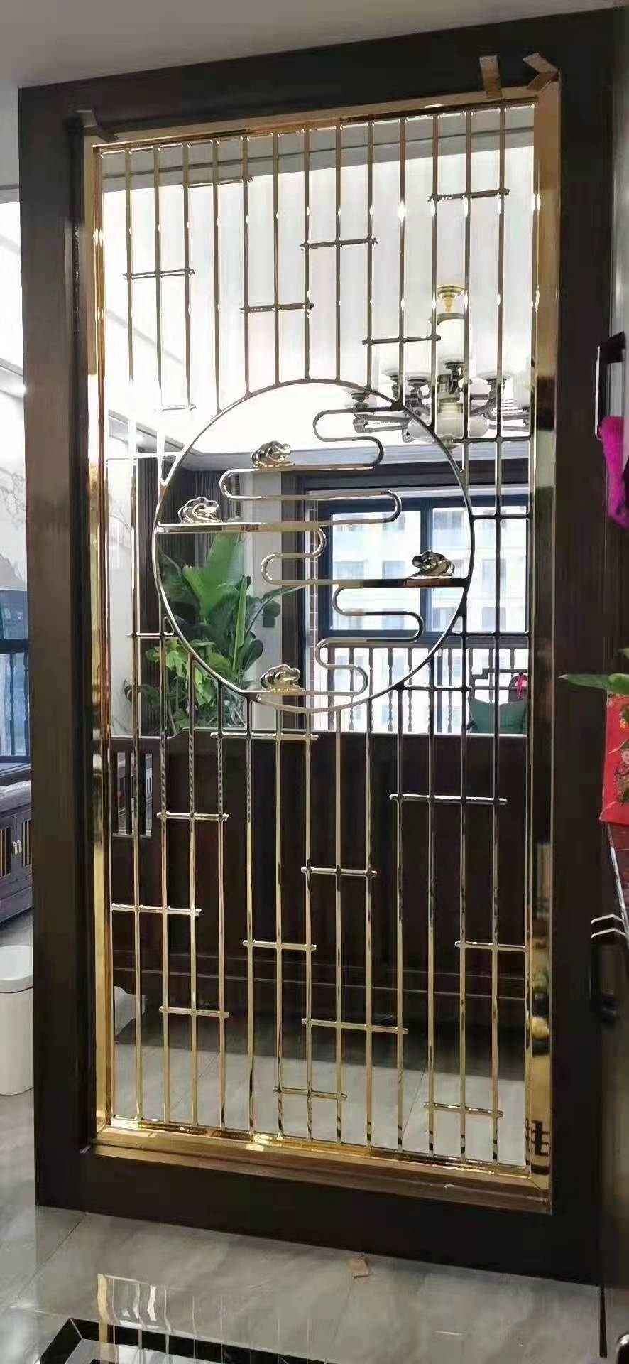 Decorative Screen Panels Partition Screen Panel Metal Partition Wall For Living Rooms Stainless Steel