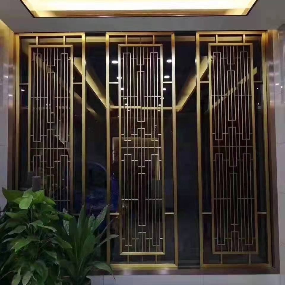 Decorative Screen Panels Partition Screen Panel Metal Partition Wall For Living Rooms Stainless Steel