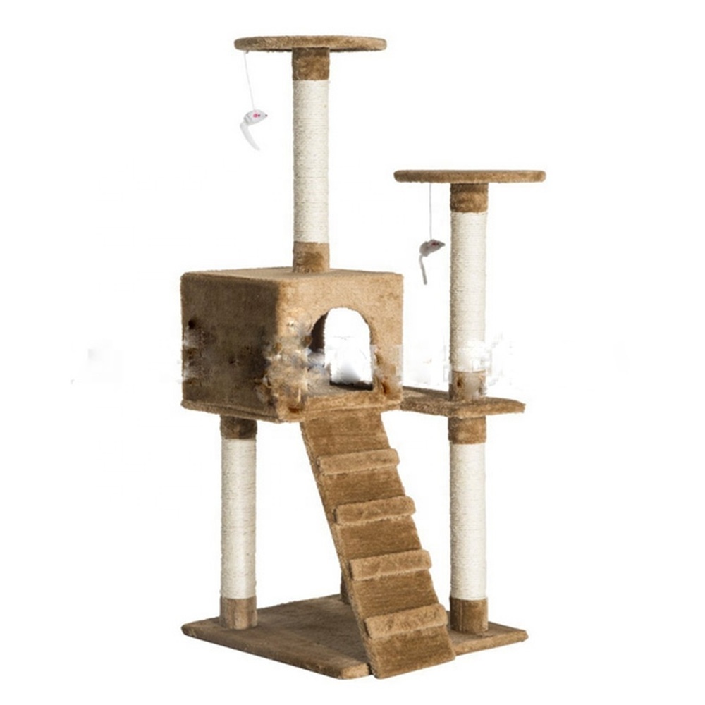 Custom Cat Or Raccoon Tree Furniture Wood Tree Tower Scratcher Modern Luxury Wooden Cat Tree House