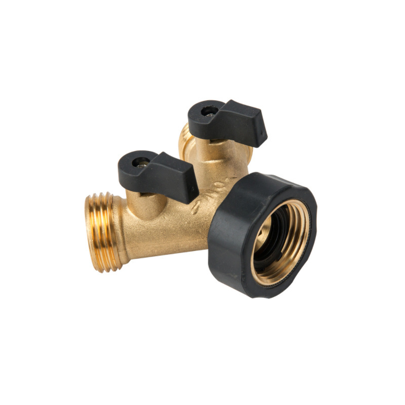 Brass garden hose Splitter 2 Way Y Valve Garden Hose Connector