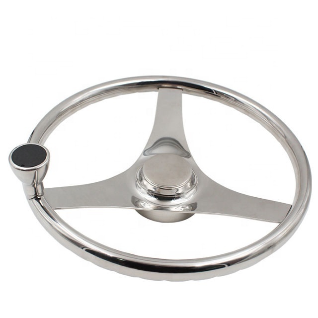 OEM Marine hardware stainless steel 3/5 Spoke Boat Steering Wheel