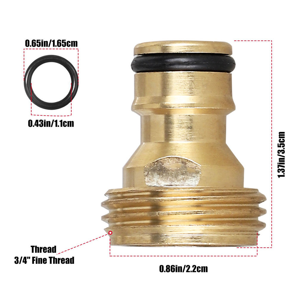 Male And Female  Brass End Connector Garden Hose Nozzle Connect Kit Quick Disconnect Hose