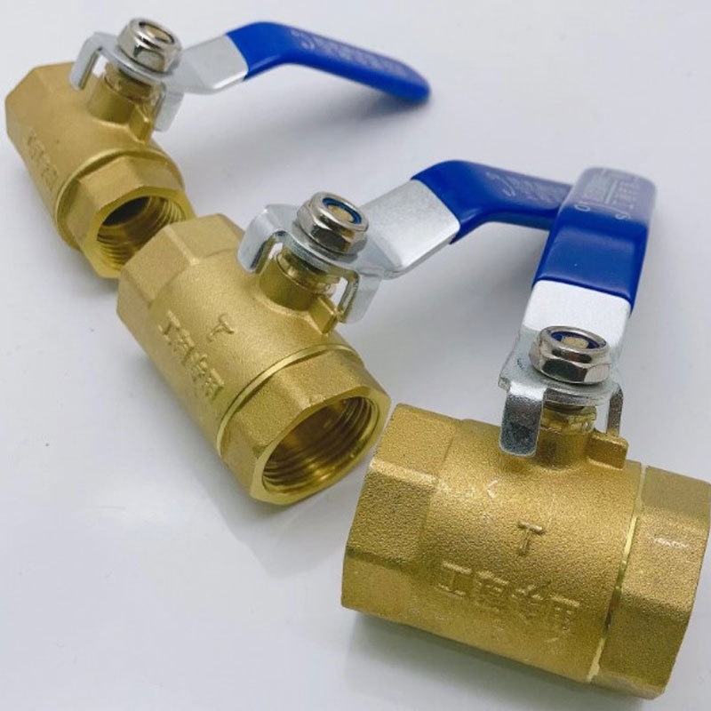 600 Wog Mixing Valve Brass Ball Valve Stop Valve In Four Water Dn 25 With Butterfly Long Handle Silver Color