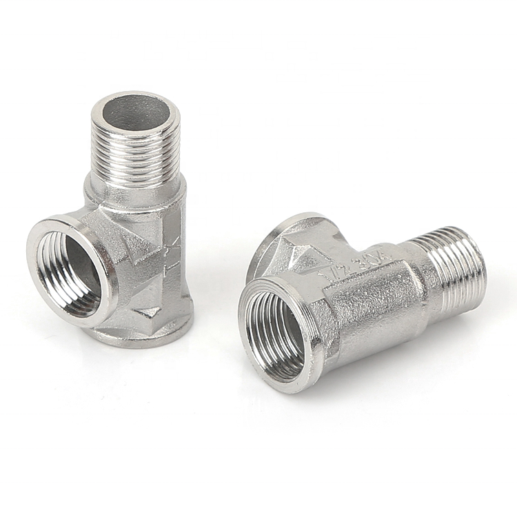 Sanitary Stainless Steel Elbow Round Threaded Duplex Inner Connector Pipe Fitting