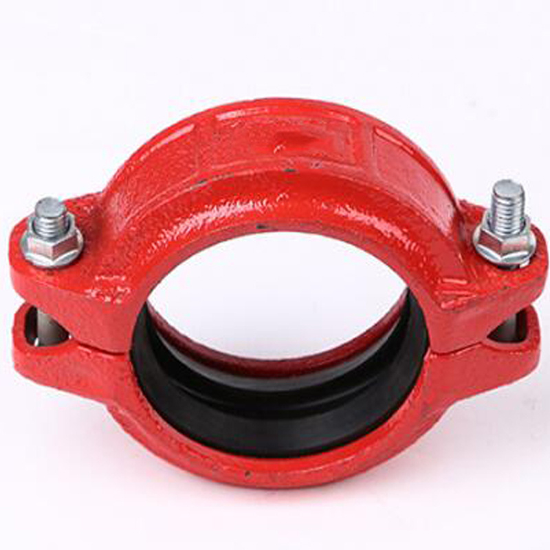 Ductile Iron Pipe Fitting DN114 Rigid Pipe Joint Groove Steel Clamp Groove Type Fire Clamp