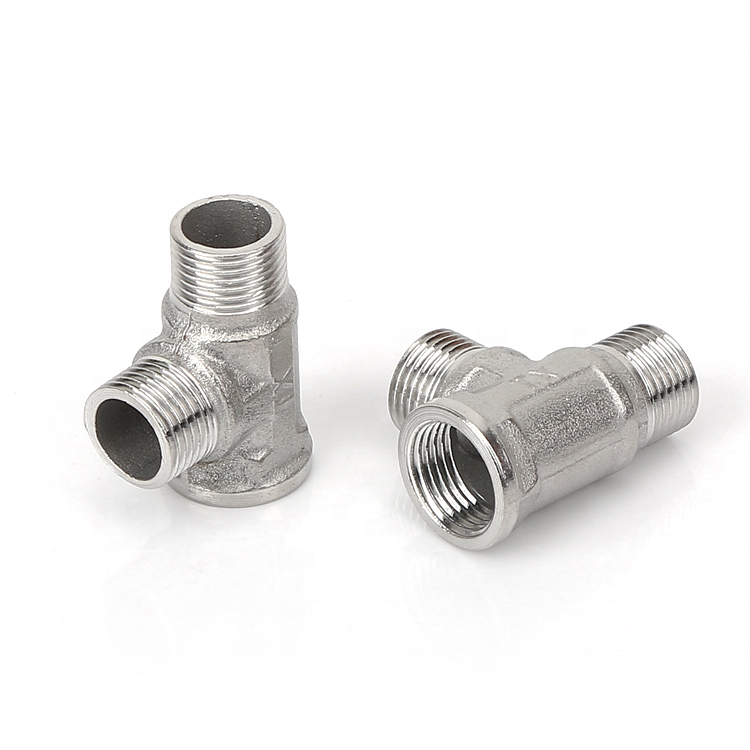 Sanitary Stainless Steel Elbow Round Threaded Duplex Inner Connector Pipe Fitting