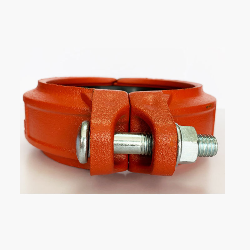 Ductile Iron Pipe Fitting DN114 Rigid Pipe Joint Groove Steel Clamp Groove Type Fire Clamp