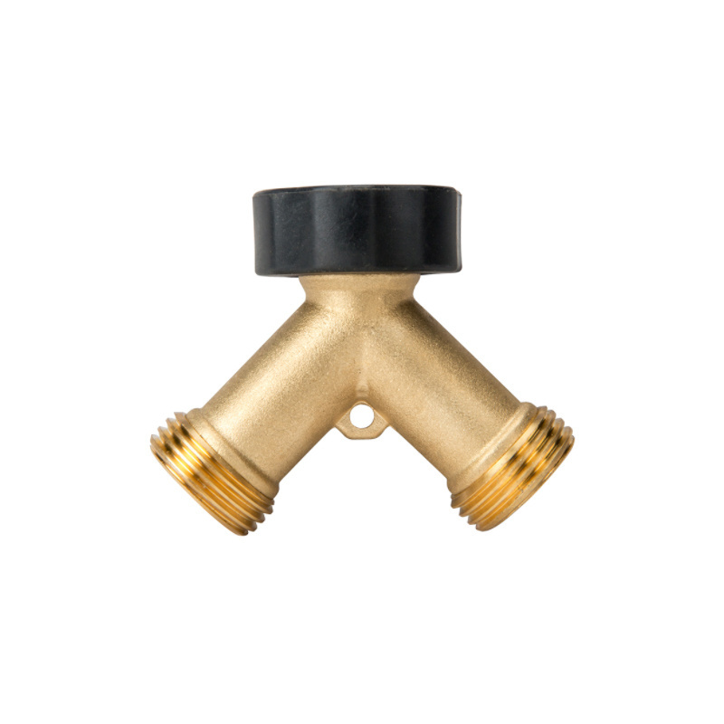 Brass garden hose Splitter 2 Way Y Valve Garden Hose Connector