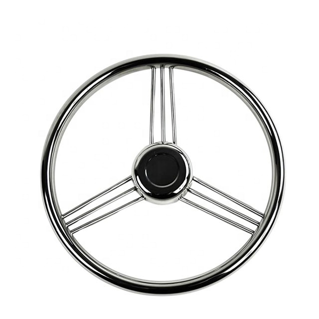 OEM Marine hardware stainless steel 3/5 Spoke Boat Steering Wheel