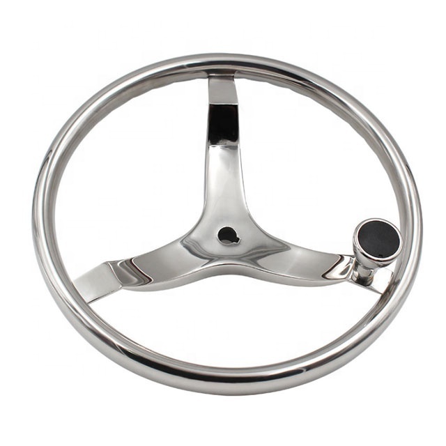 OEM Marine hardware stainless steel 3/5 Spoke Boat Steering Wheel