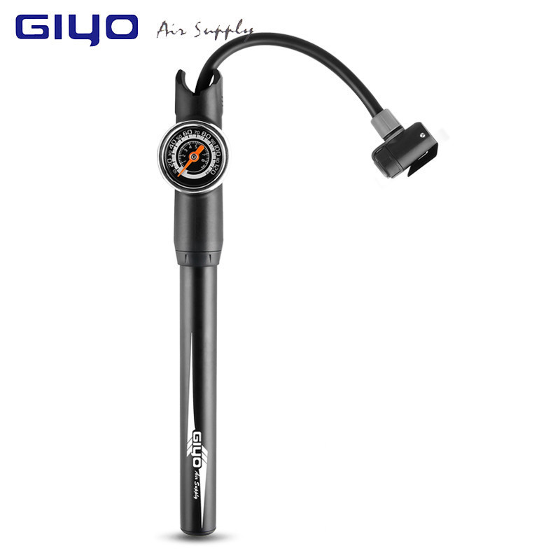 GIYO Bicycle Pumps High Pressure Hand Pump With Gauge Ball Needle Tire Inflator Air Bike Bicycle Pump