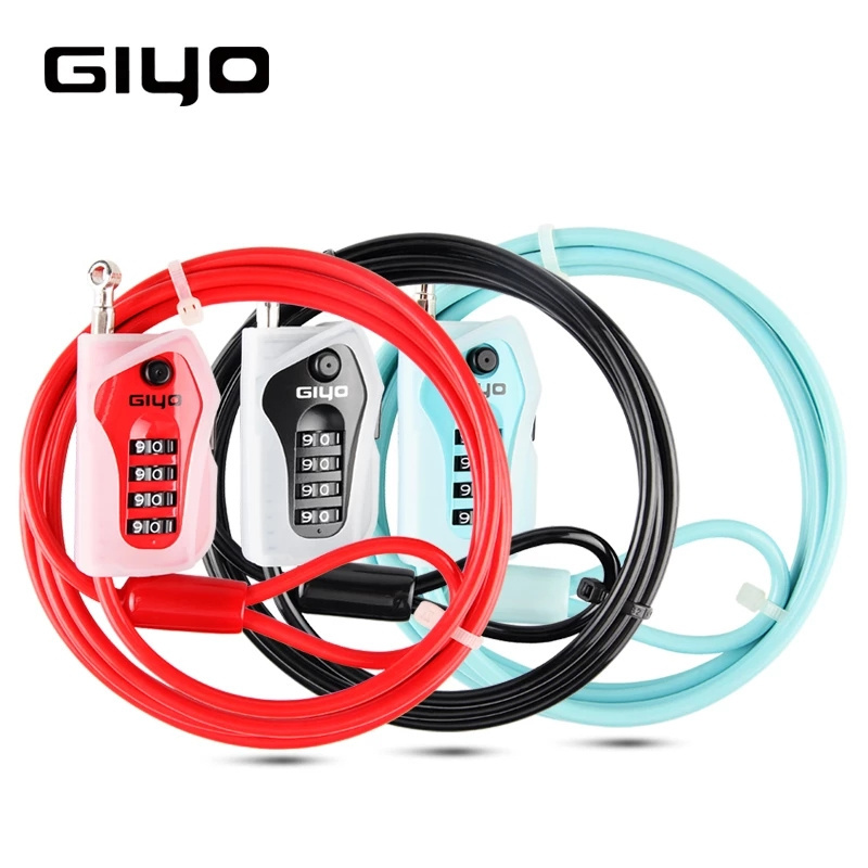 GIYO Multipurpose Helmet Bicycle Lock Electric Scooter Motorcycle Portable Anti-theft Cycling Lock Bike Lock