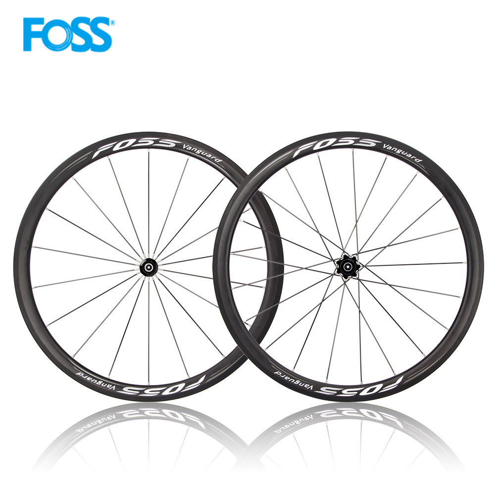 FOSS Bicycle 38mm Carbon Fiber Ultralight parts Sapim Spokes Wheel Bicycle Tubular Wheel set Carbon