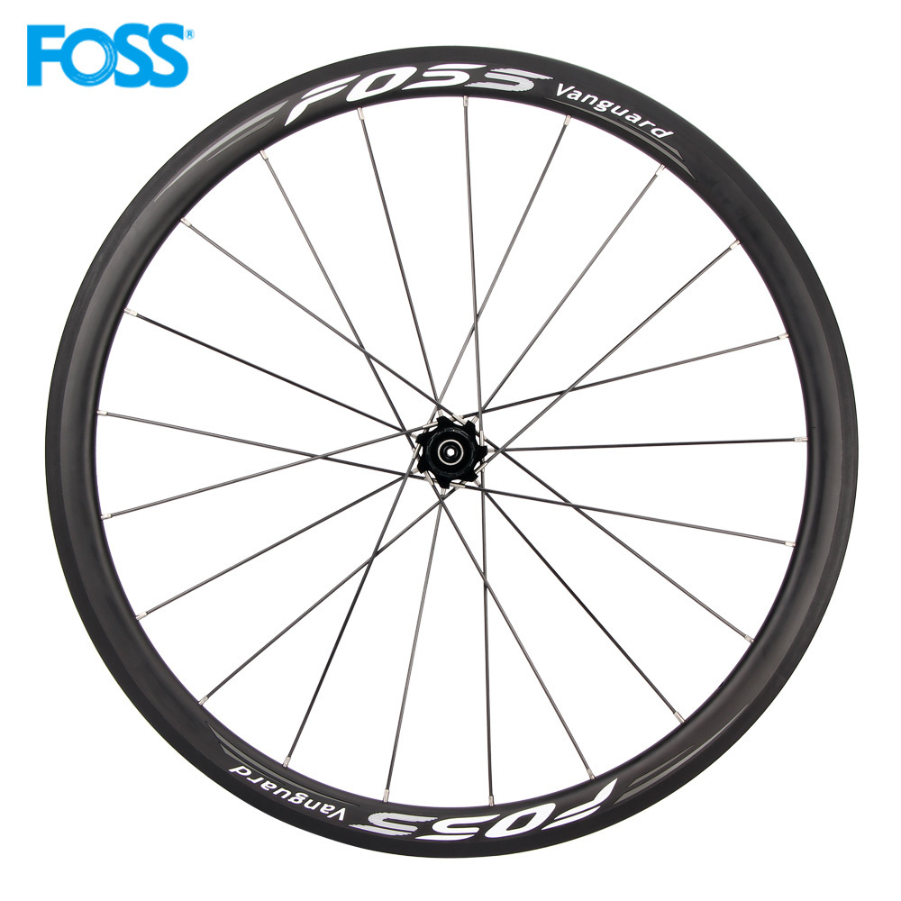 FOSS Bicycle 38mm Carbon Fiber Ultralight parts Sapim Spokes Wheel Bicycle Tubular Wheel set Carbon