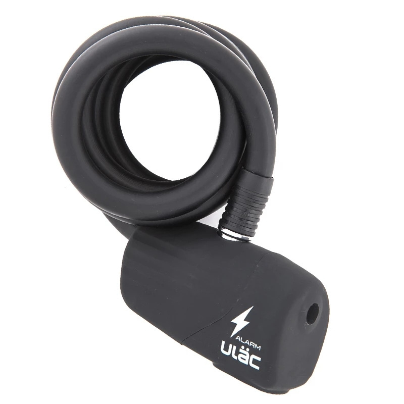 ULAC New Design Cable Bicycle Lock 110dB loud MTB Road Bike Alarm Cable Lock