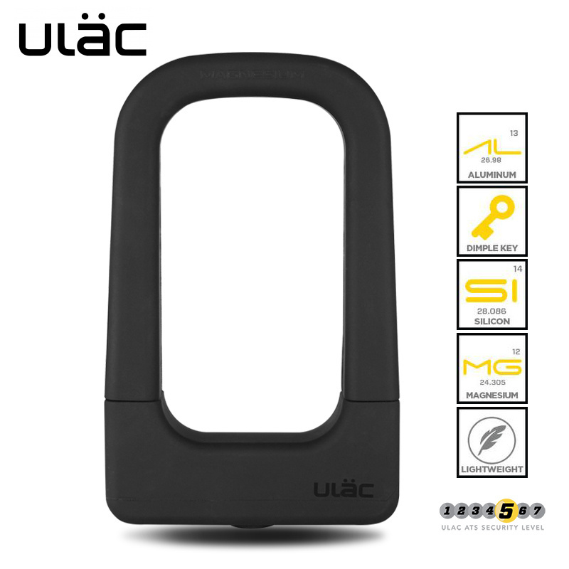 ULAC Bike Lock With Keys Security Anti-theft Bicycle Lock for Bicycle Motorcycle Cycle U Lock