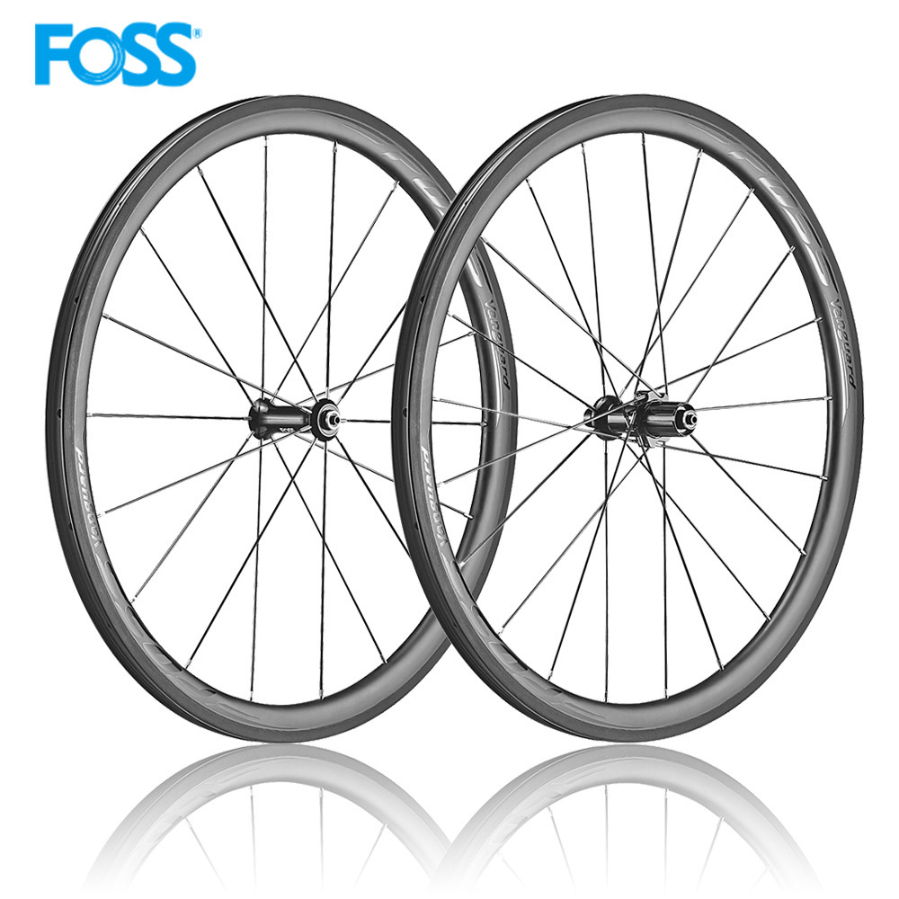 FOSS Bicycle 38mm Carbon Fiber Ultralight parts Sapim Spokes Wheel Bicycle Tubular Wheel set Carbon