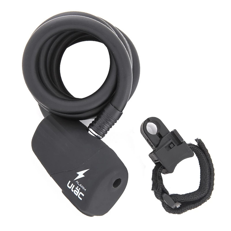 ULAC New Design Cable Bicycle Lock 110dB loud MTB Road Bike Alarm Cable Lock