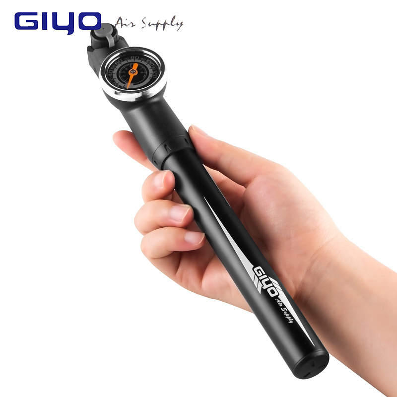 GIYO Bicycle Pumps High Pressure Hand Pump With Gauge Ball Needle Tire Inflator Air Bike Bicycle Pump