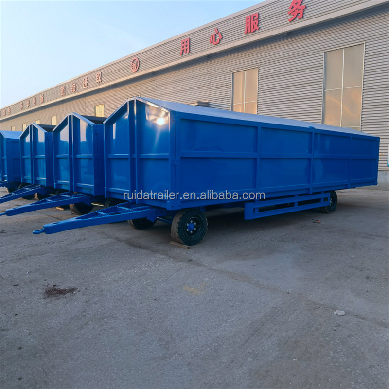 Hot 7x5 single-axis agricultural dump tilting practical trailer after rollover can be added guardrail