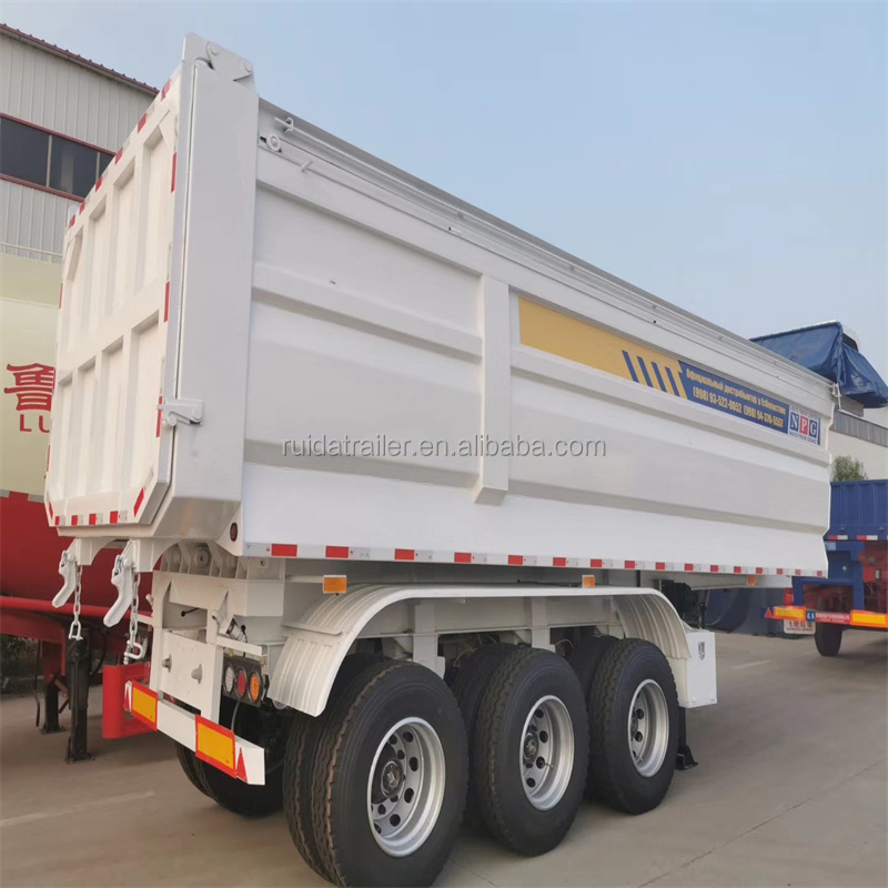 High-strength steel 60 tons side dump truck three-axis hydraulic cylinder dump trailer carrier trailer sales