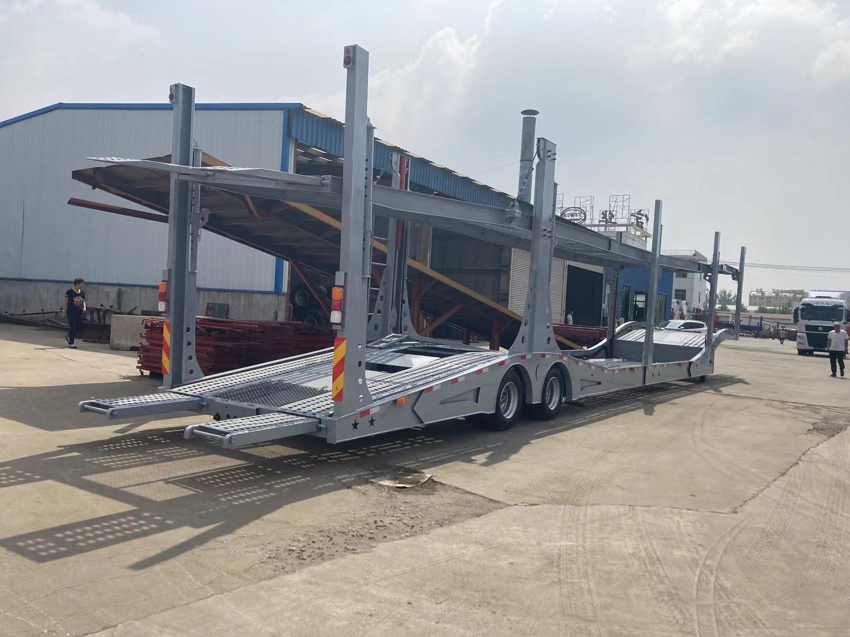 Tarpaulin car and car trailer race closed trailer car transport trailer big sales