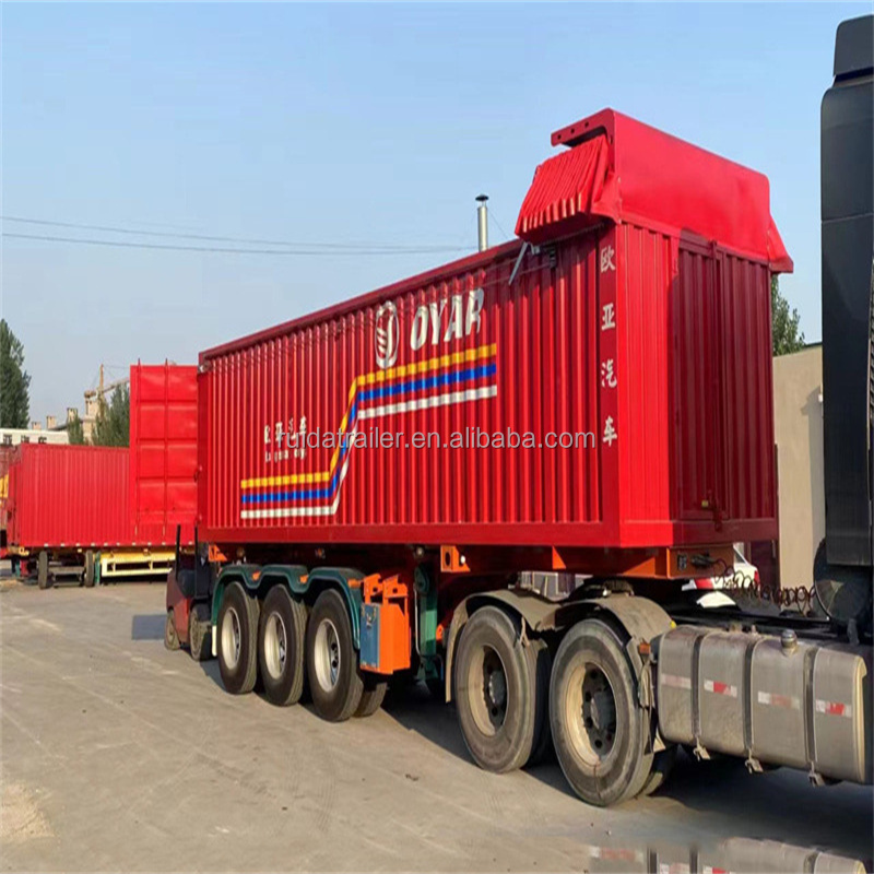 ruidaHot Sale Cheap 40ton-80ton 3 Axles Cargo Livestock Sugar Cane Stake Fence Semi Truck Trailer For Sale