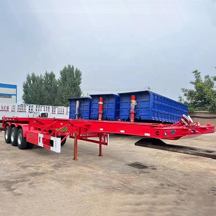 New 2-axle 3-axle 40-foot frame semi-trailer container chassis