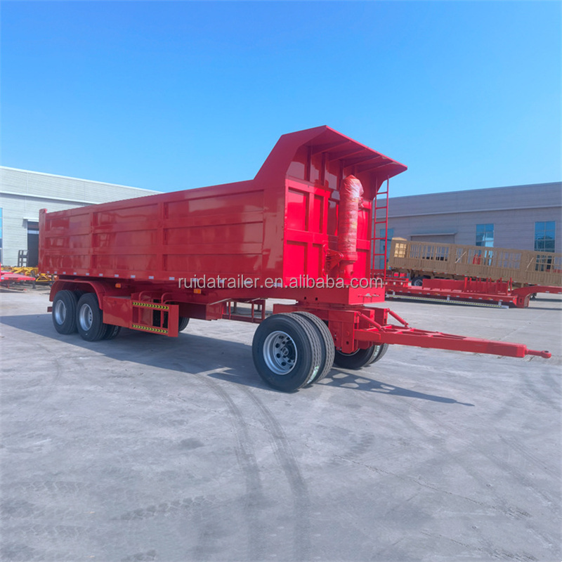 Hot 7x5 single-axis agricultural dump tilting practical trailer after rollover can be added guardrail