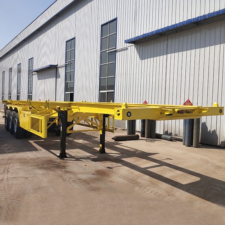 New 2-axle 3-axle 40-foot frame semi-trailer container chassis