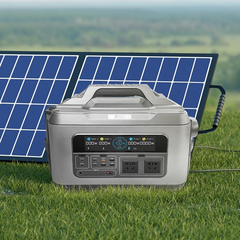 2200W 3000W Waterproof Camping Solar Portable Power Station Generator