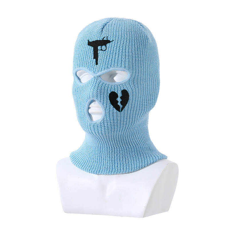 2023 Wholesale Ski Mask Custom Printed Knitted Full Face Cover Ski Mask Balaclava knit Hats Acrylic Ski Mask